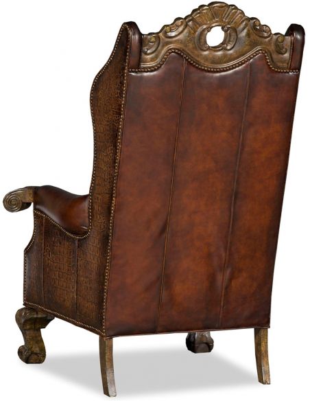 Luxury Leather & Upholstered Furniture Wingback Leather Club Chair