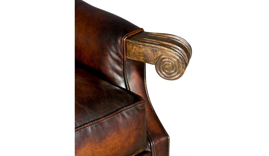 Luxury Leather & Upholstered Furniture Wingback Leather Club Chair