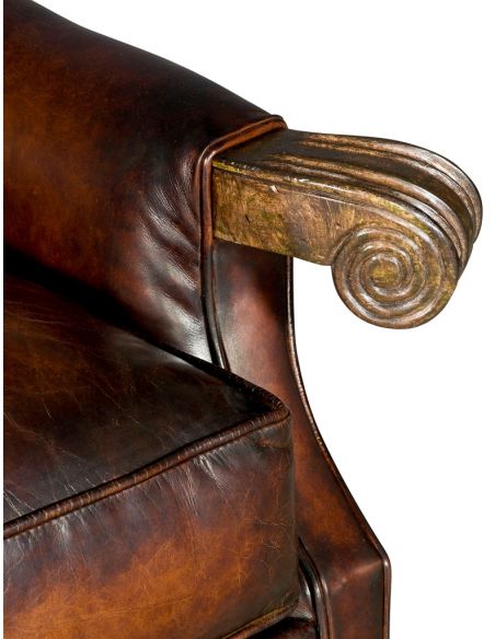 Luxury Leather & Upholstered Furniture Wingback Leather Club Chair
