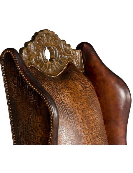 Luxury Leather & Upholstered Furniture Wingback Leather Club Chair