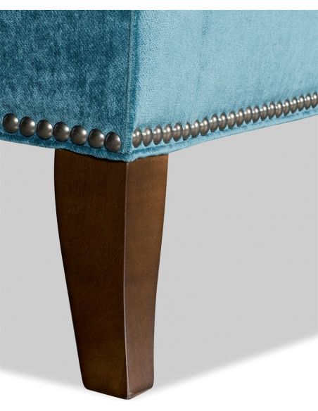 SOFA, COUCH & LOVESEAT Elegant Turquoise Fabric Loveseat