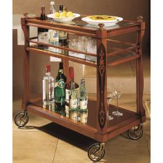 Home Bar Furniture Drinks Trolley with Stylish Casters