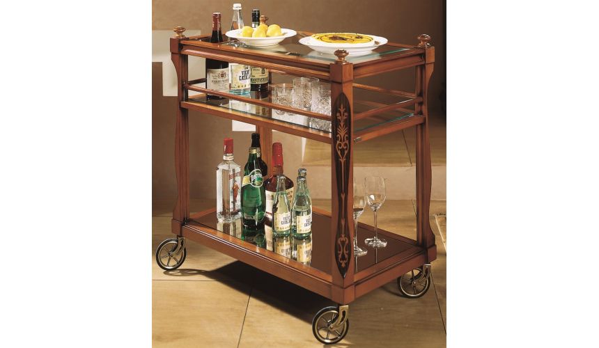 Home Bar Furniture Drinks Trolley with Stylish Casters