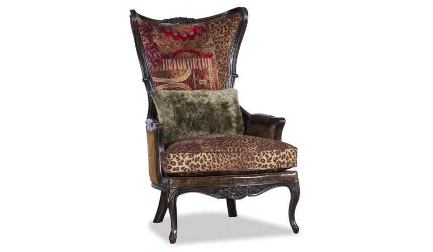 Luxury Leather & Upholstered Furniture Cheetah Printed Lounge Chair