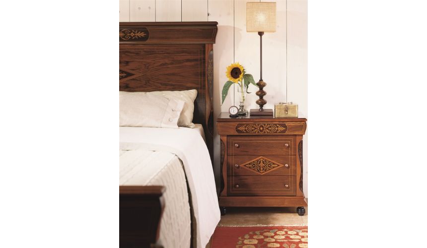 LUXURY BEDROOM FURNITURE Three Drawer Nightstand