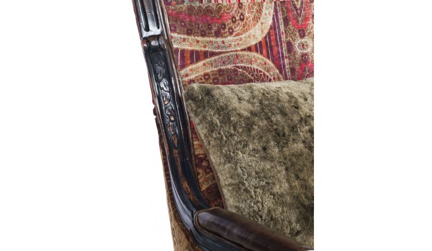 Luxury Leather & Upholstered Furniture Cheetah Printed Lounge Chair