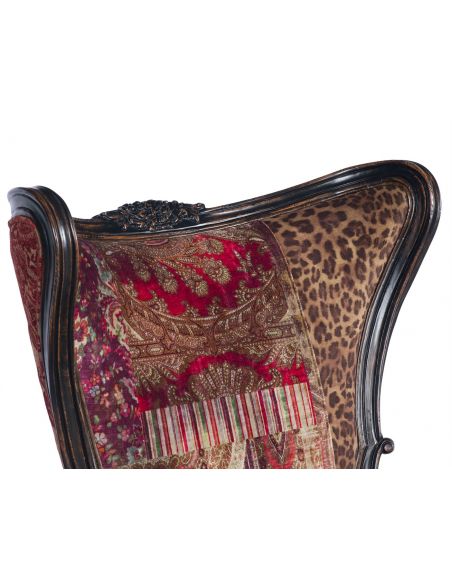 Luxury Leather & Upholstered Furniture Cheetah Printed Lounge Chair