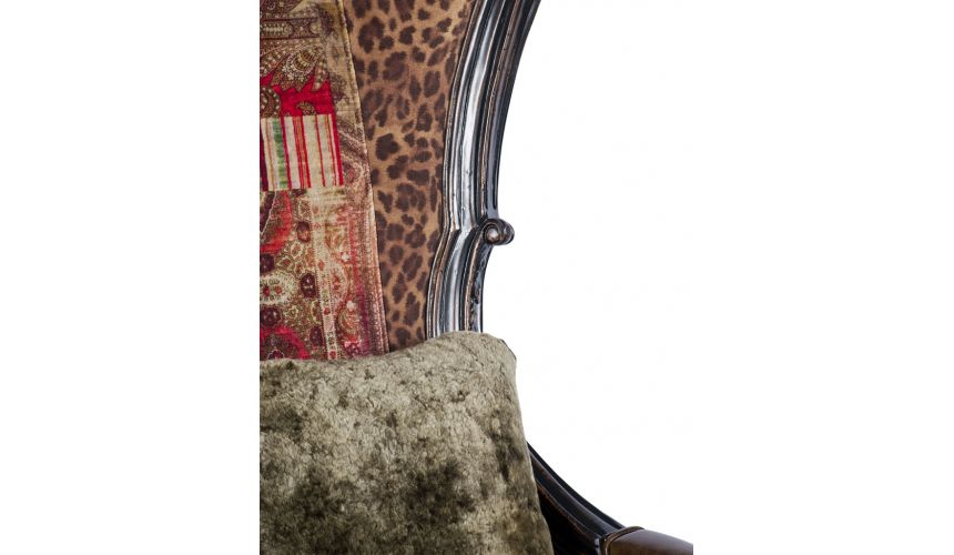 Luxury Leather & Upholstered Furniture Cheetah Printed Lounge Chair