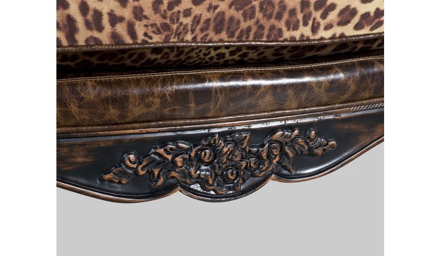 Luxury Leather & Upholstered Furniture Cheetah Printed Lounge Chair