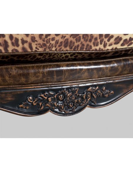 Luxury Leather & Upholstered Furniture Cheetah Printed Lounge Chair