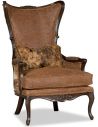 Luxury Leather & Upholstered Furniture Saddle Brown Lounge Chair