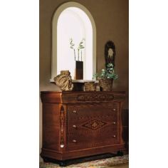 LUXURY BEDROOM FURNITURE 3-Drawer Chest with Bun Feet