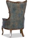 Luxury Leather & Upholstered Furniture Teal and Brown Chintz Lounge Chair