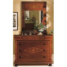 LUXURY BEDROOM FURNITURE 3-Drawer Chest with Bun Feet 2
