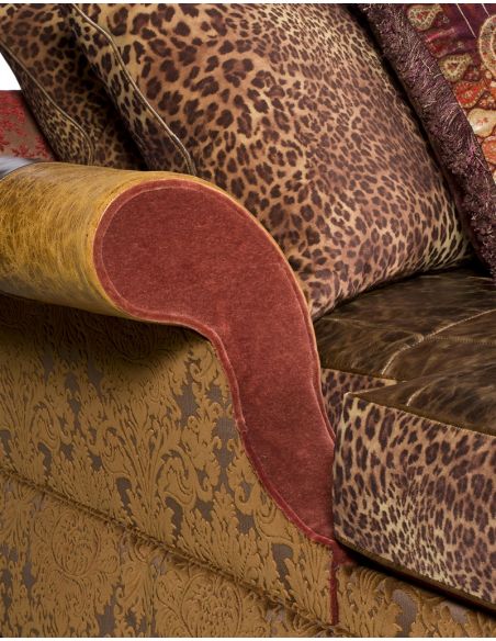 Skirted Sectional Sofa with Chaise Lounge