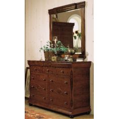 LUXURY BEDROOM FURNITURE Vintage Drawer Chest with Vanity Mirror