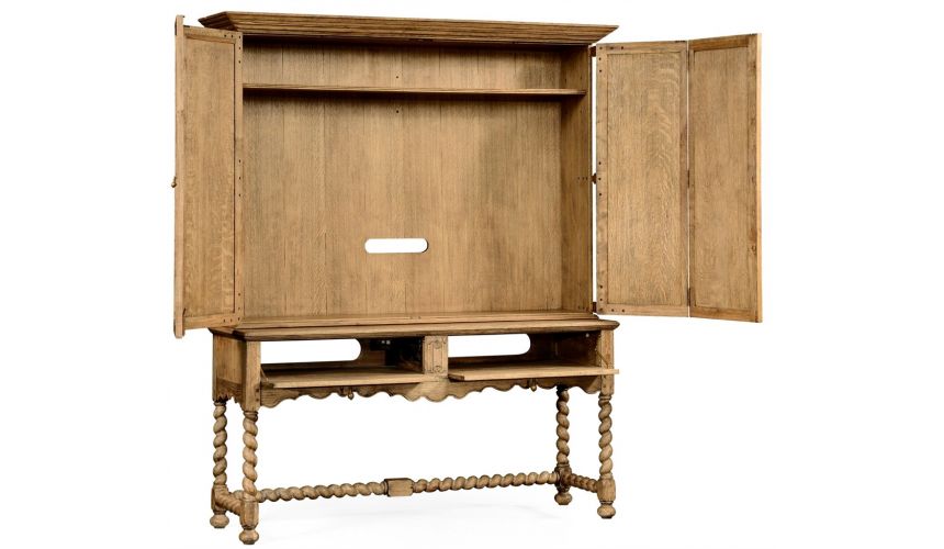 Entertainment Centers, TV Consoles, Pop Ups Elizabethan TV Entertainment Cabinet with Drawers