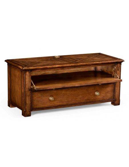 Entertainment Centers, TV Consoles, Pop Ups Countryside Style Low TV Table with Drawers