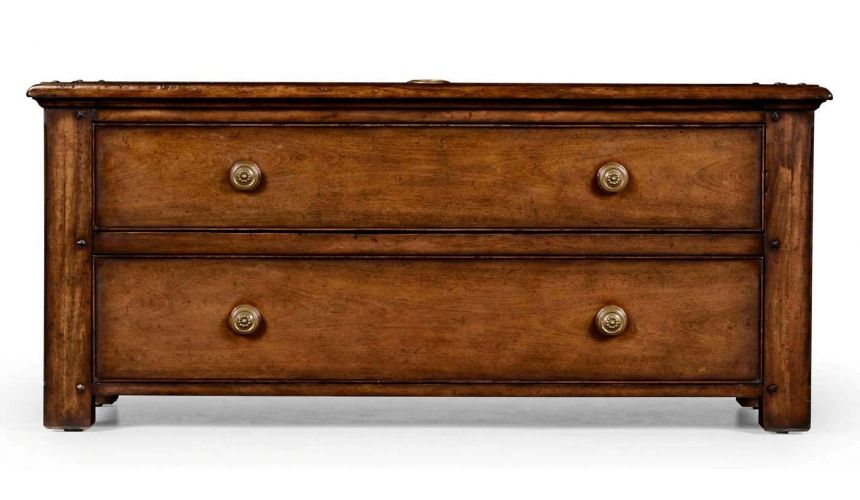 Entertainment Centers, TV Consoles, Pop Ups Countryside Style Low TV Table with Drawers