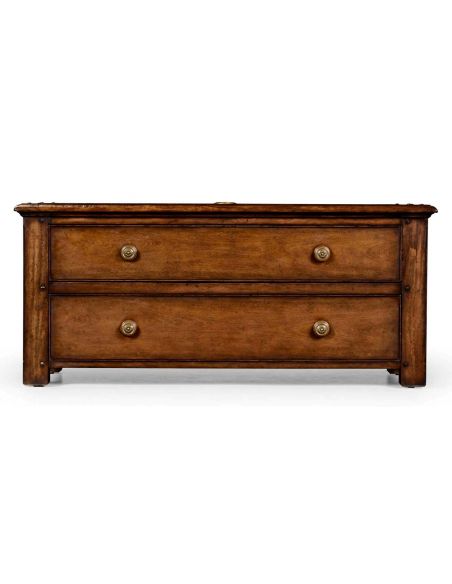 Entertainment Centers, TV Consoles, Pop Ups Countryside Style Low TV Table with Drawers