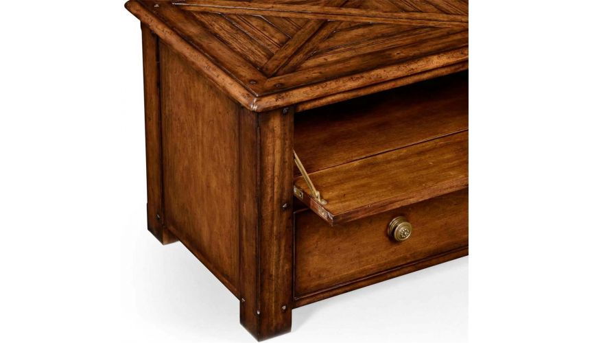 Entertainment Centers, TV Consoles, Pop Ups Countryside Style Low TV Table with Drawers