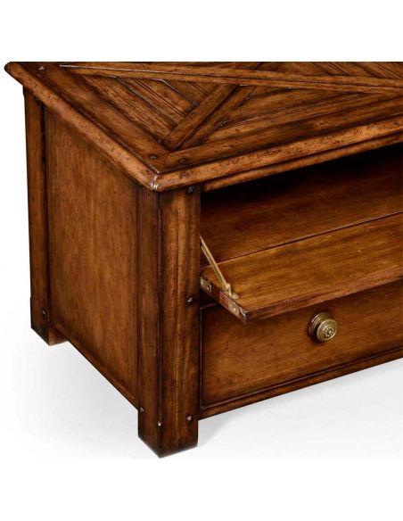 Entertainment Centers, TV Consoles, Pop Ups Countryside Style Low TV Table with Drawers