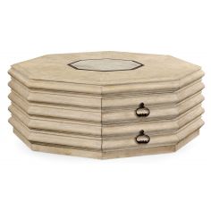 Round and Oval Coffee tables Octagonal Limed Acacia Coffee Table