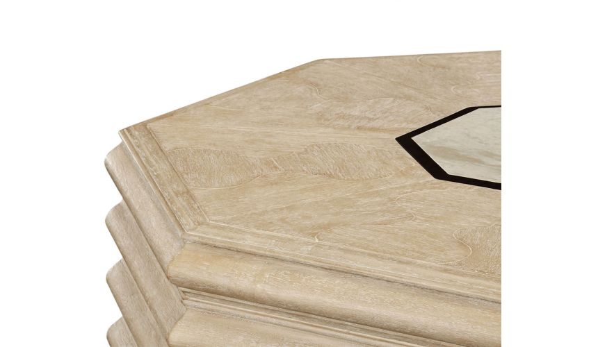 Round and Oval Coffee tables Octagonal Limed Acacia Coffee Table