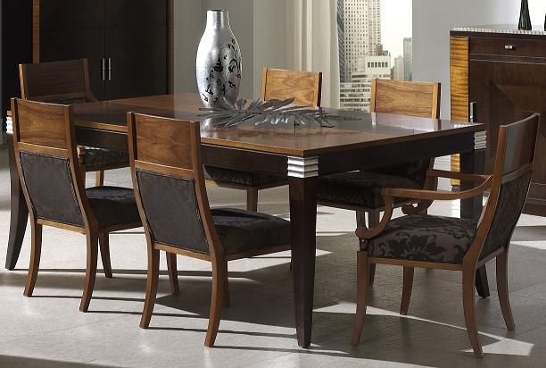 Dining Tables Rectangular Dining Table with Curved Back Chairs