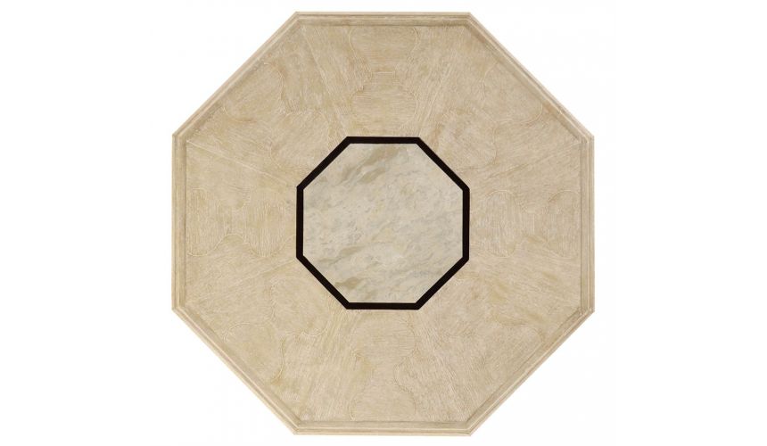 Round and Oval Coffee tables Octagonal Limed Acacia Coffee Table