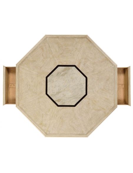 Round and Oval Coffee tables Octagonal Limed Acacia Coffee Table
