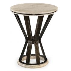 Round and Oval Coffee tables Marble Top Round Coffee Table with Iron Base
