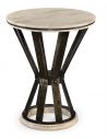 Round and Oval Coffee tables Marble Top Round Coffee Table with Iron Base