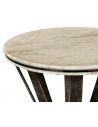 Round and Oval Coffee tables Marble Top Round Coffee Table with Iron Base