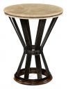 Round and Oval Coffee tables Dark Marble Top Round Coffee Table with Iron Base