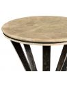 Round and Oval Coffee tables Dark Marble Top Round Coffee Table with Iron Base