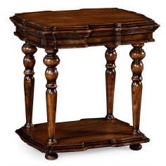 Stylish Distressed Walnut Side Table