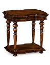 Stylish Distressed Walnut Side Table