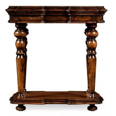 Stylish Distressed Walnut Side Table 2