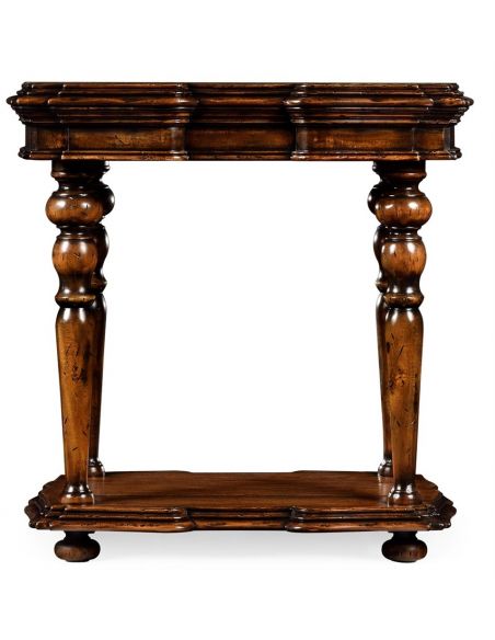Stylish Distressed Walnut Side Table