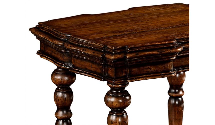 Stylish Distressed Walnut Side Table