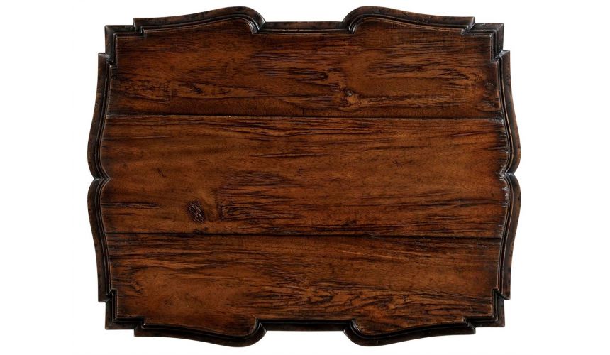 Stylish Distressed Walnut Side Table