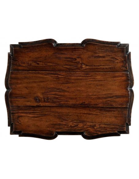 Stylish Distressed Walnut Side Table