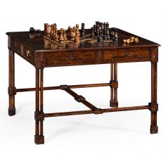 Game Card Tables & Game Chairs Large Gothic Walnut Games Table