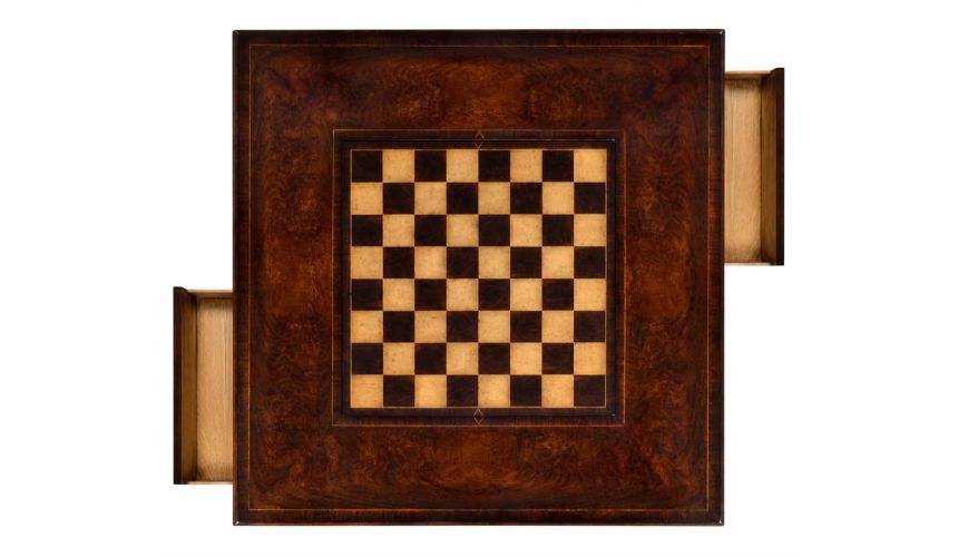 Game Card Tables & Game Chairs Large Gothic Walnut Games Table