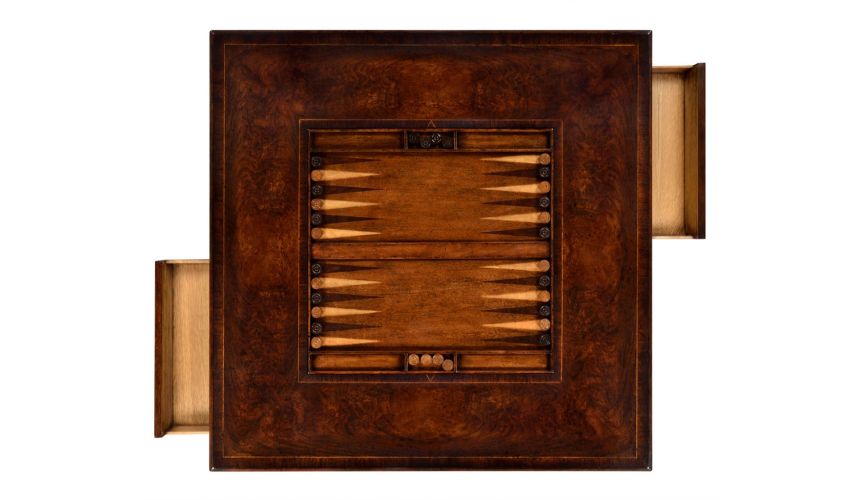 Game Card Tables & Game Chairs Large Gothic Walnut Games Table