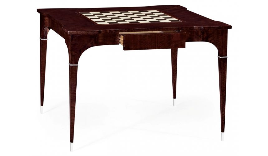 Game Card Tables & Game Chairs Classic Backgammon and Chess Table