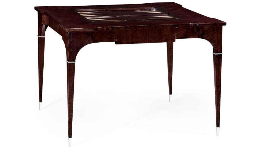 Game Card Tables & Game Chairs Classic Backgammon and Chess Table