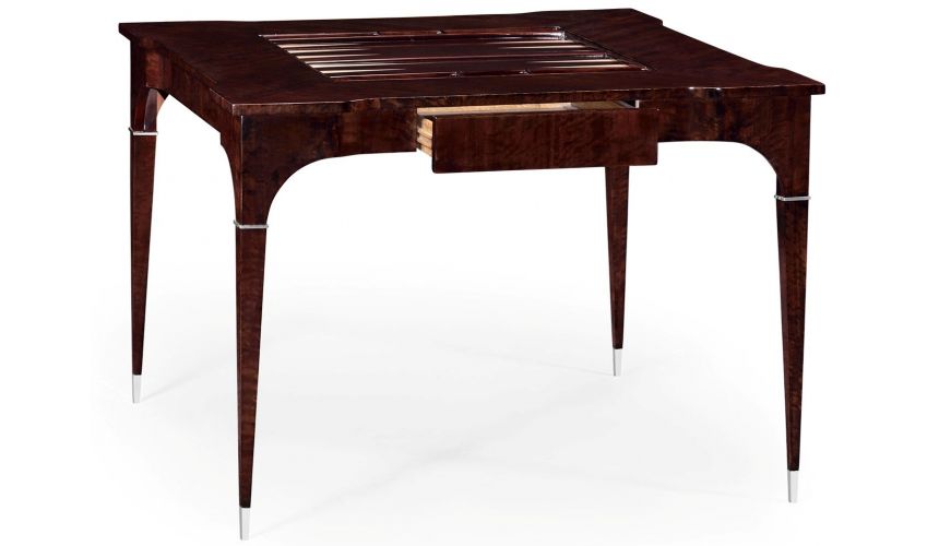 Game Card Tables & Game Chairs Classic Backgammon and Chess Table