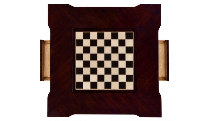 Game Card Tables & Game Chairs Classic Backgammon and Chess Table